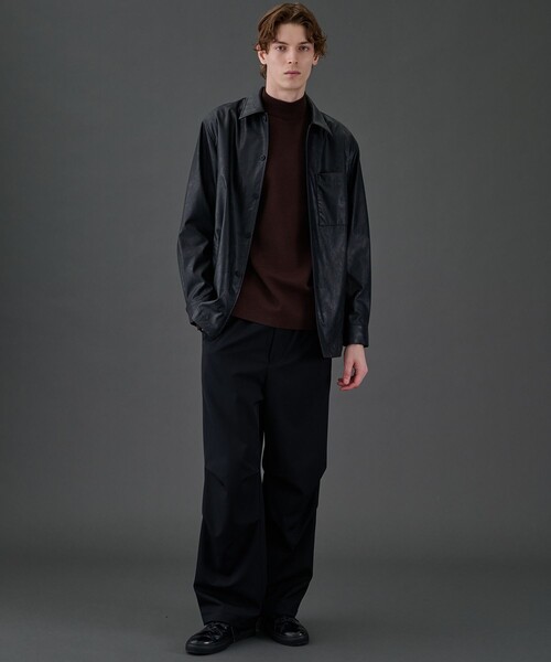 UNITED TOKYO（ユナイテッドトウキョウ）の「CLEAR WOOL パラシュートパンツ |冬服/ウール/ワイド/２WAY/タック/大人カジュアル（その他パンツ・メンズ・ブラック/ダークグレー・1/2）」の6枚目の写真