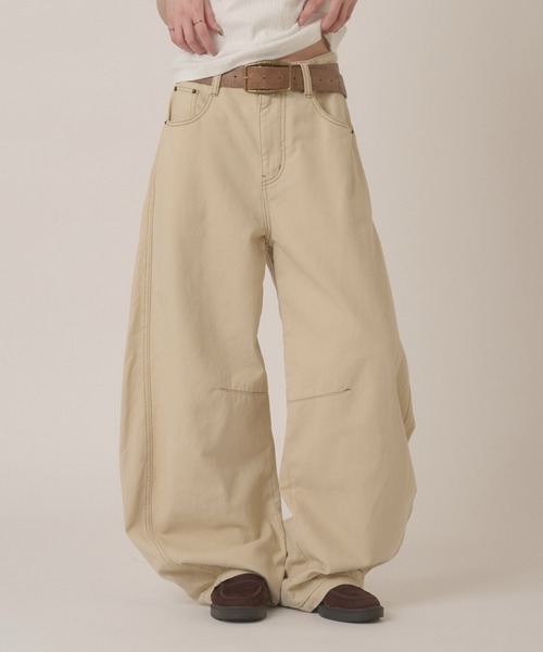 stitch curve pants / ステッチカーブパンツ(デニムパンツ)|hazyl stitch curve pants / ステッチカーブパンツ(デニムパンツ)|hazyl