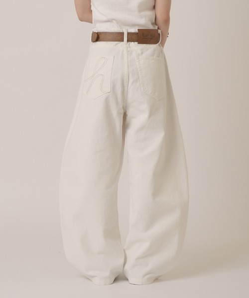 stitch curve pants / ステッチカーブパンツ（デニムパンツ）｜hazyl