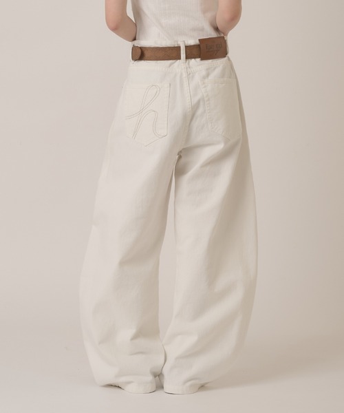 hazyl(ヘイジル)の「stitch curve pants / ステッチカーブパンツ hazyl(ヘイジル)の「stitch curve pants / ステッチカーブパンツ