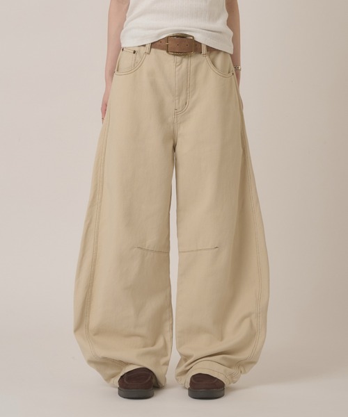 その他 tiezo stitch curve pants / ステッチカーブパンツ（デニムパンツ）｜hazyl