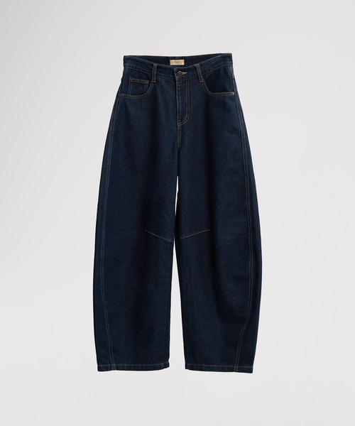 stitch curve pants / ステッチカーブパンツ（デニムパンツ）｜hazyl