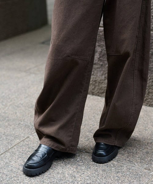 stitch curve pants / ステッチカーブパンツ（デニムパンツ）｜hazyl