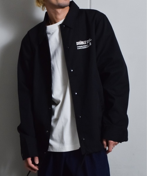 DOUBLE STEAL(ダブルスティール)の「DSロゴプリントコーチジャケット(その他アウター・メンズ・ベージュ/ブラック・MEDIUM/LARGE)」の12枚目の写真