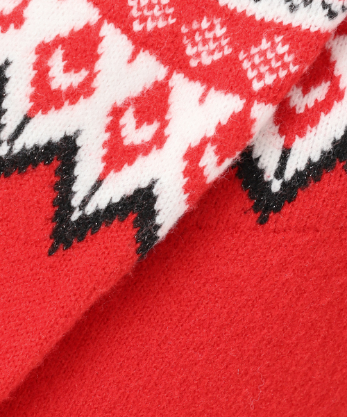 スローブイエナ　フェアアイルニット　赤 セール】フェアアイルニット（ニット/セーター）｜SLOBE IENA