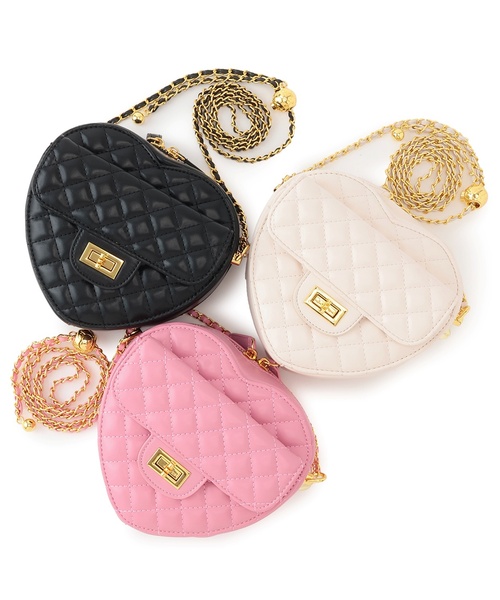 by LOVEiT（バイラビット）の「ハート型ショルダーバッグ（ショルダーバッグ・キッズ・ピンク/アイボリー/ブラック・F）」の6枚目の写真