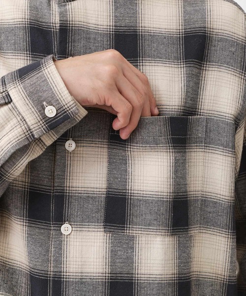 THE SHOP TK （ザ ショップ ティーケー ）の「オンブレーチェックバンドカラーシャツ 【洗濯機OK】（シャツ/ブラウス・メンズ・ブラウン系その他2/ベージュ系その他5・02/03/04）」の16枚目の写真
