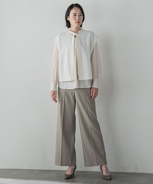 キラメキストレッチワイドパンツ≪洗濯機で洗える≫（その他パンツ