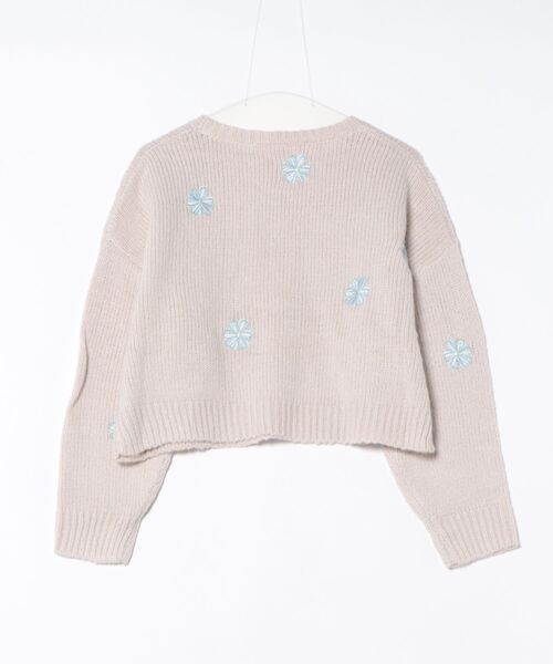 flower（フラワー）の「ブルーミングフラッフィーニット（ニット/セーター・レディース・アイボリー/グレー・FREE）」の4枚目の写真