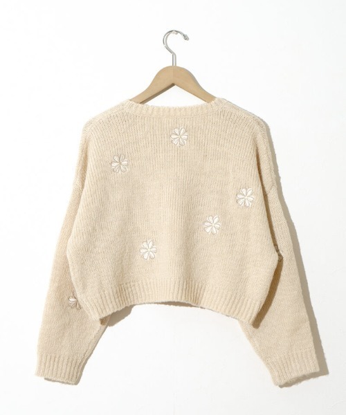 flower（フラワー）の「ブルーミングフラッフィーニット（ニット/セーター・レディース・アイボリー/グレー・FREE）」の22枚目の写真