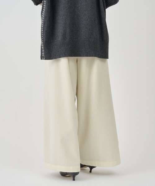 BEARDSLEY(ビアズリー)の「デニムライクウールバギーパンツ(その他パンツ・レディース・アイボリー/ブラック・FREE)」の10枚目の写真