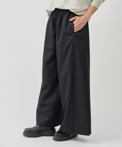 BEARDSLEY(ビアズリー)の「デニムライクウールバギーパンツ(その他パンツ・レディース・アイボリー/ブラック・FREE)」の18枚目の写真