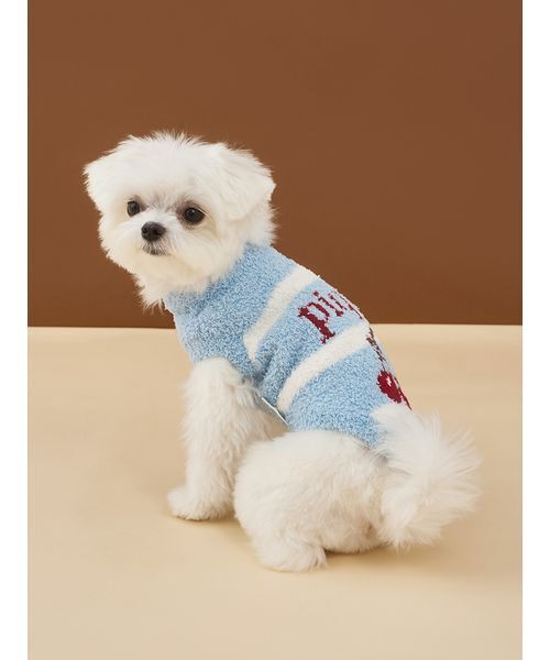 gelato pique(ジェラートピケ)の「【CAT&DOG】ベビモコチェリージャガードニット(ペットウェア・レディース・ブルー/グリーン・L/M/S)」の22枚目の写真