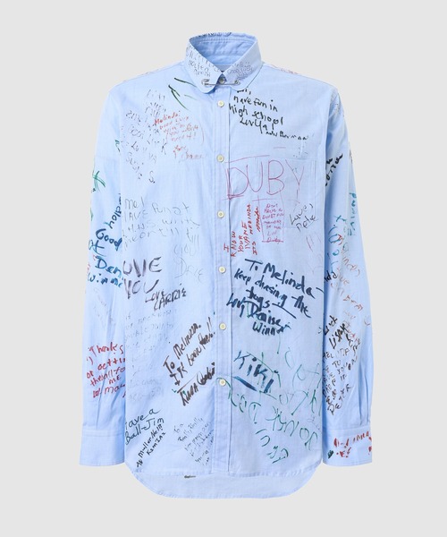 TAKAHIROMIYASHITATheSoloIst.（タカヒロミヤシタザソロイスト）の「pin hole round collar shirt.（シャツ/ブラウス・メンズ・ホワイト/サックスブルー・46/48）」の2枚目の写真