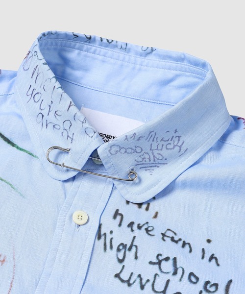 TAKAHIROMIYASHITATheSoloIst.（タカヒロミヤシタザソロイスト）の「pin hole round collar shirt.（シャツ/ブラウス・メンズ・ホワイト/サックスブルー・46/48）」の4枚目の写真