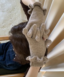 Vipoa(ヴィポア)のWool frill knit globe(手袋)