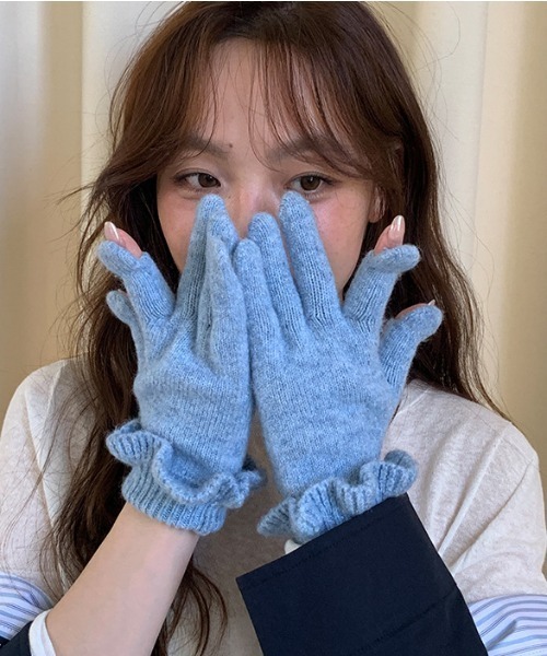 Wool frill knit globe（手袋）｜Vipoa（ヴィポア）のファッション通販
