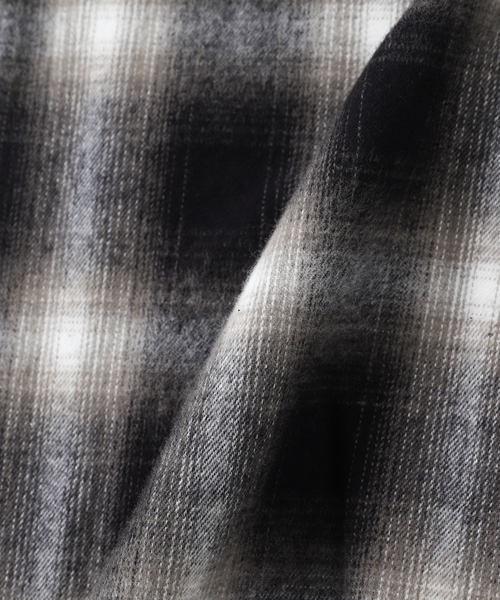 cabaret poval(キャバレーポバール)の「cabaret poval / キャバレーポバール OMBRE CHECK DZ SHIRT(ブルゾン・メンズ・ブラック・LARGE/MEDIUM)」の6枚目の写真