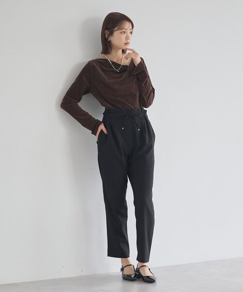 earth music&ecology(アースミュージックアンドエコロジー)の「TRテーパードパンツ(その他パンツ・レディース・ブラック/グレイッシュベージュ/チェック・S/M/L)」の10枚目の写真