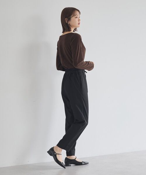 earth music&ecology(アースミュージックアンドエコロジー)の「TRテーパードパンツ(その他パンツ・レディース・ブラック/グレイッシュベージュ/チェック・S/M/L)」の12枚目の写真