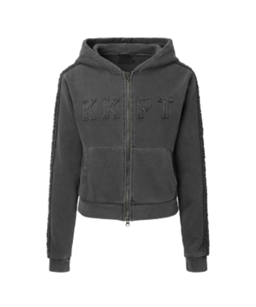 セール】Pigment Hood Zip-up (charcoal)（パーカー）｜KHAKIPOINT