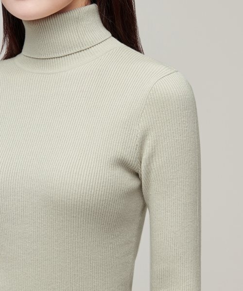 MUSINSA STANDARD WOMAN（ムシンサスタンダードウーマン）の「女性用リブ付きスリムタートルネックニット[ミント]（ニット/セーター・レディース・その他・SMALL/LARGE/X-SMALL/MEDIUM）」の6枚目の写真