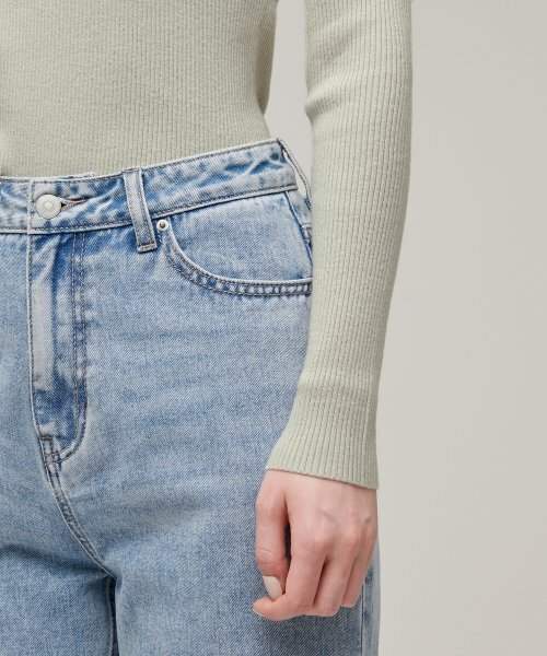 MUSINSA STANDARD WOMAN（ムシンサスタンダードウーマン）の「女性用リブ付きスリムタートルネックニット[ミント]（ニット/セーター・レディース・その他・SMALL/LARGE/X-SMALL/MEDIUM）」の2枚目の写真