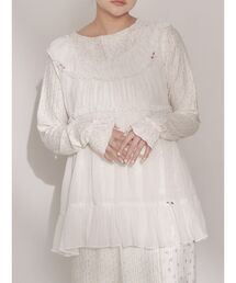 merry jenny（メリージェニー）の「リボンレースペプラムビスチェ