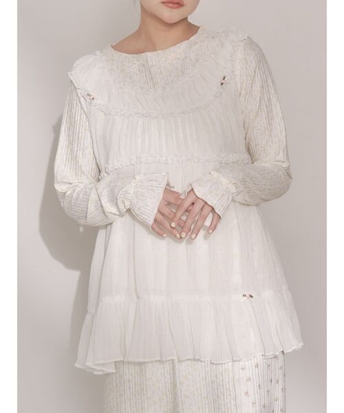 メリージェニー リボンレースペプラムビスチェ セール】リボンレースペプラムビスチェ（キャミソール）｜merry jenny