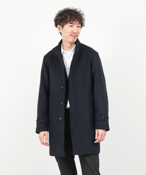 NOLLEY’S(ノーリーズ)の「《ビジカジ対応》尾州ビーバースタンドカラーコート 25AW(その他アウター・メンズ・ブラック/グレー/ダークネイビー・S/M/L/XL)」の10枚目の写真