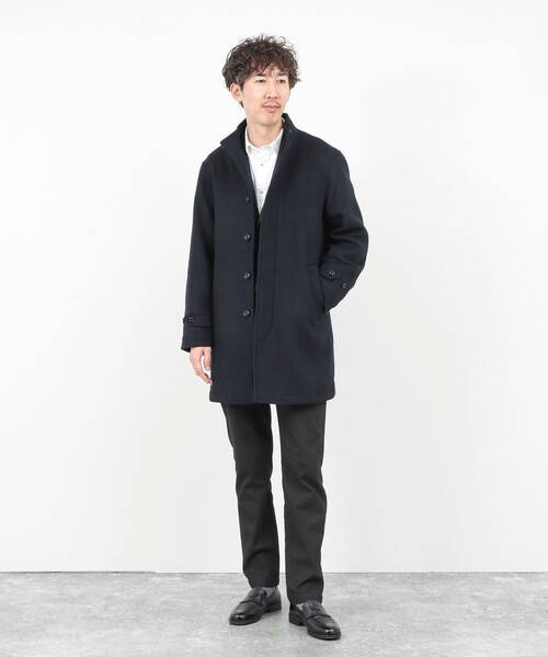 NOLLEY’S(ノーリーズ)の「《ビジカジ対応》尾州ビーバースタンドカラーコート 25AW(その他アウター・メンズ・ブラック/グレー/ダークネイビー・S/M/L/XL)」の12枚目の写真