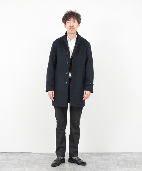 NOLLEY’S(ノーリーズ)の「《ビジカジ対応》尾州ビーバースタンドカラーコート 25AW(その他アウター・メンズ・ブラック/グレー/ダークネイビー・S/M/L/XL)」の13枚目の写真