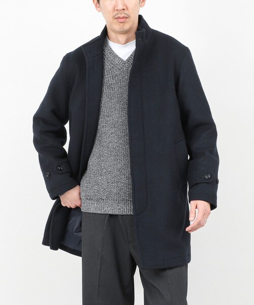 NOLLEY’S(ノーリーズ)の「《ビジカジ対応》尾州ビーバースタンドカラーコート 25AW(その他アウター・メンズ・ブラック/グレー/ダークネイビー・S/M/L/XL)」の14枚目の写真