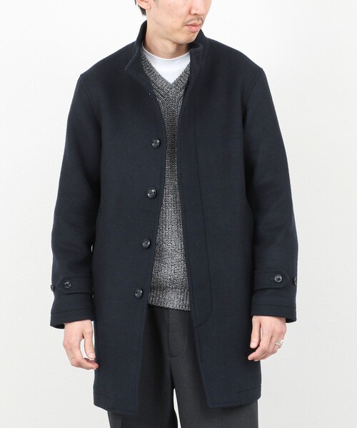 NOLLEY’S(ノーリーズ)の「《ビジカジ対応》尾州ビーバースタンドカラーコート 25AW(その他アウター・メンズ・ブラック/グレー/ダークネイビー・S/M/L/XL)」の15枚目の写真