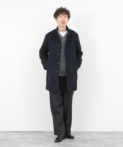 NOLLEY’S(ノーリーズ)の「《ビジカジ対応》尾州ビーバースタンドカラーコート 25AW(その他アウター・メンズ・ブラック/グレー/ダークネイビー・S/M/L/XL)」の21枚目の写真