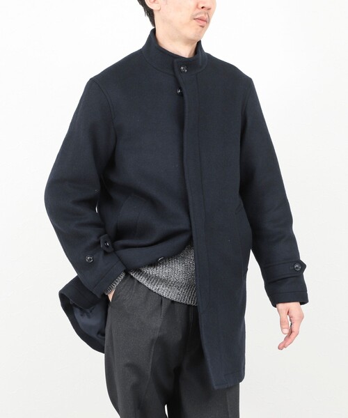 NOLLEY’S(ノーリーズ)の「《ビジカジ対応》尾州ビーバースタンドカラーコート 25AW(その他アウター・メンズ・ブラック/グレー/ダークネイビー・S/M/L/XL)」の22枚目の写真