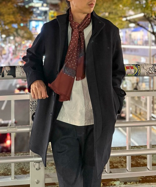 NOLLEY’S(ノーリーズ)の「《ビジカジ対応》尾州ビーバースタンドカラーコート 25AW(その他アウター・メンズ・ブラック/グレー/ダークネイビー・S/M/L/XL)」の6枚目の写真