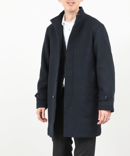 NOLLEY’S(ノーリーズ)の「《ビジカジ対応》尾州ビーバースタンドカラーコート 25AW(その他アウター・メンズ・ブラック/グレー/ダークネイビー・S/M/L/XL)」の4枚目の写真