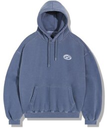 GUBIN（グビン）の「[起毛] ピグメントオーバーサイズロゴフードパーカー - ブルー（パーカー）」