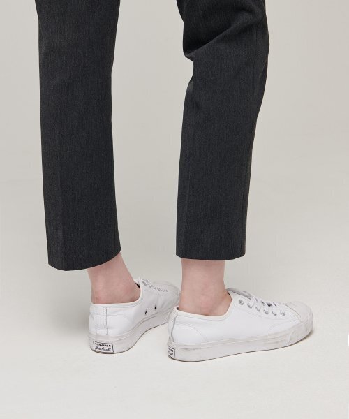 MUSINSA STANDARD WOMAN（ムシンサスタンダードウーマン）の「女性のヘビー級インナーナッピングスリムストレート隠しバンディングスラックス[チャコールグレー]（スラックス・レディース・その他・25/26/27/28/29/30/31/24）」の8枚目の写真