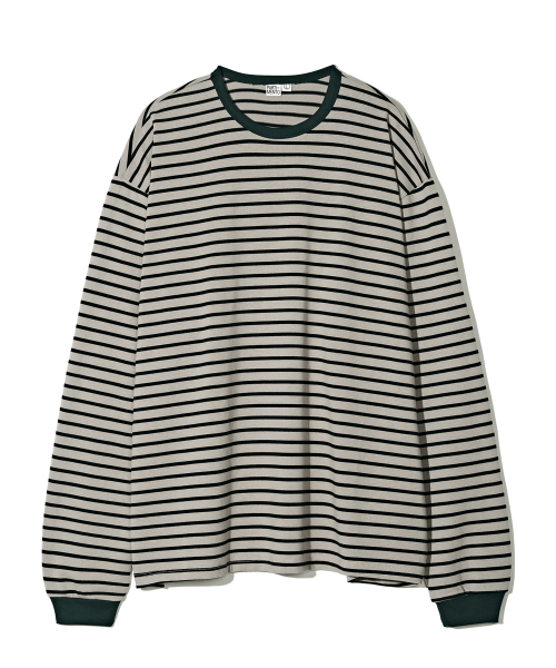 PARTIMENTO(パルティメント)の「クラシックストライプロングスリーブベージュ(Tシャツ/カットソー・レディース・その他・MEDIUM/LARGE)」の1枚目の写真