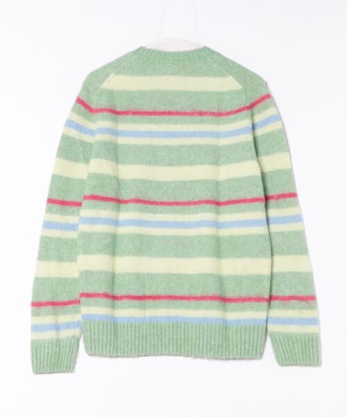 LACOSTE(ラコステ)の「《LACOSTE》アルパカブレンドボーダーニットセーター(ニット/セーター・メンズ・グリーン系・4)」の2枚目の写真
