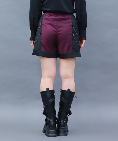 NIBBLE POISON（ニブルポイズン）の「刺繍バイカラーショートパンツ（その他パンツ・レディース・パープル/ネイビー/ワイン・MEDIUM）」の6枚目の写真