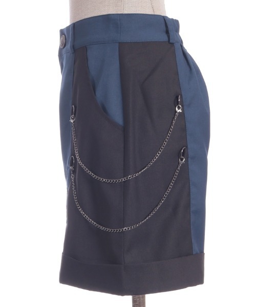 NIBBLE POISON（ニブルポイズン）の「刺繍バイカラーショートパンツ（その他パンツ・レディース・パープル/ネイビー/ワイン・MEDIUM）」の15枚目の写真