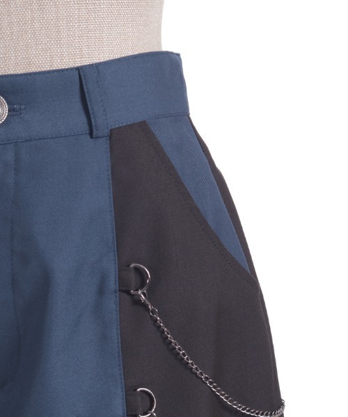 NIBBLE POISON（ニブルポイズン）の「刺繍バイカラーショートパンツ（その他パンツ・レディース・パープル/ネイビー/ワイン・MEDIUM）」の16枚目の写真