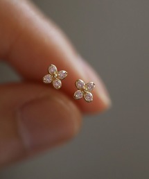 YU-KA:フラワーデザインミニピアス flower design mini pierce