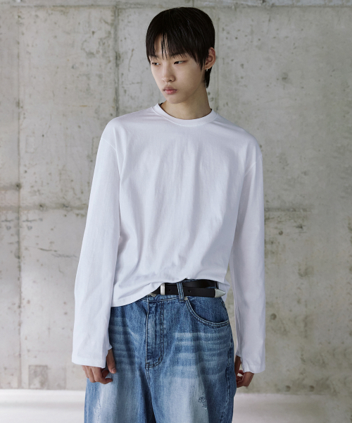 P.IN.O(ピインオ)の「コンフォートクロップウォーマーロングスリーブ(Tシャツ/カットソー・メンズ・ホワイト/ブラック/グレー系その他・MEDIUM/LARGE)」の4枚目の写真