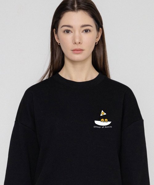 GRAVER（グレーバー）の「[ユニセックス]セイルボートスマイルマンツーマン_ブラック（スウェット・レディース・ブラック・SMALL/MEDIUM/LARGE）」の3枚目の写真