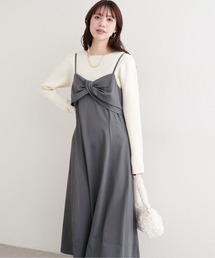 natural couture | 〈osono〉ねじりリボンキャミワンピース(ワンピース)