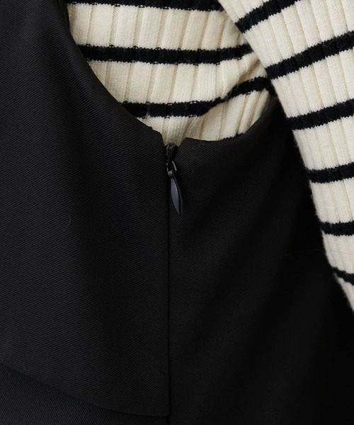 natural couture（ナチュラルクチュール）の「〈osono〉ねじりリボンキャミワンピース（ワンピース・レディース・ブラック/アイボリー/グレー・MEDIUM/LARGE）」の7枚目の写真